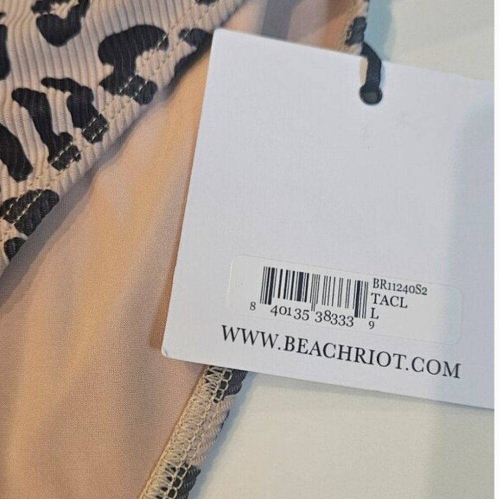 BEACH RIOT Celine swimsuit TAUPE 🐆 NWT